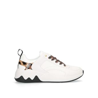Lorrie White Chunky Trainers With Leopard Print Laces from KG Kurt Geiger