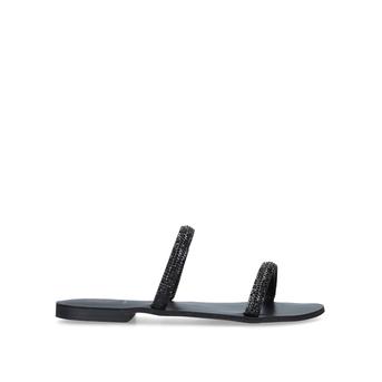 Royal2 Black Embellished Flat Sandals from KG Kurt Geiger