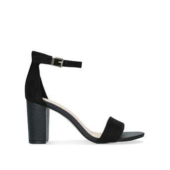 Pearl Black Block Heel Strappy Sandals from Miss KG