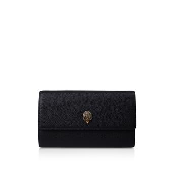 Kensington Chain Wallet Black Leather Clutch Bag With Chain from Kurt Geiger London