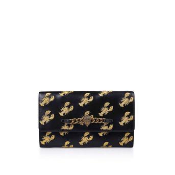 Kensington Chain Wallet Black Lobster Embroidered Clutch Bag from Kurt Geiger London