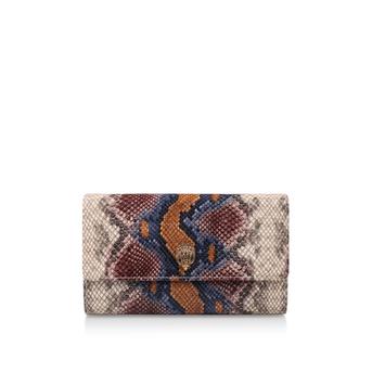 Kensington Chain Wallet Snake Print Clutch Bag from Kurt Geiger London