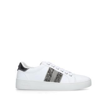 Luminous White Embellished Low Top Trainers from Carvela