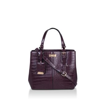Mini Danny Slouch Tote Wine Croc Print Mini Tote Bag from Carvela