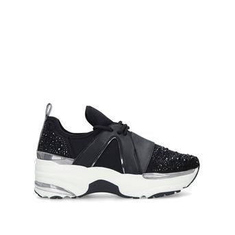 Laurence Black Embellished Chunky Trainers from Carvela