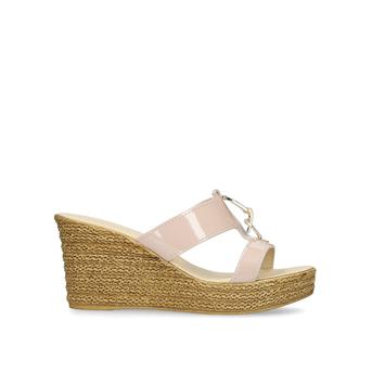 Stevie Nude Patent Wedge Sandals from Carvela Comfort