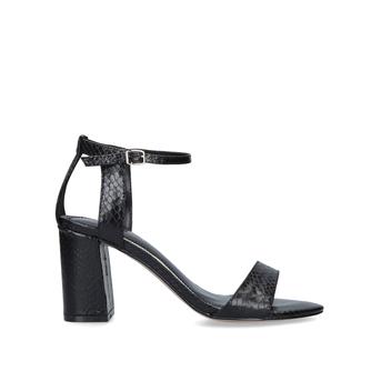 Kiki Black Snake Effect Block Heel Sandals from Carvela