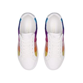 LANE STRIPE Metallic Rainbow Leather 