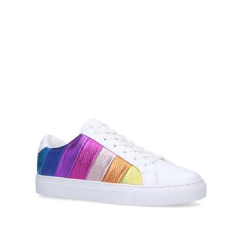 LANE STRIPE Metallic Rainbow Leather 
