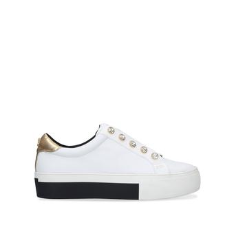 Liviah White Studded Low Top Trainers from Kurt Geiger London