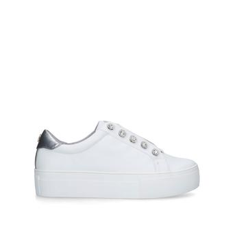 Liviah White And Silver Studded Trainers from Kurt Geiger London
