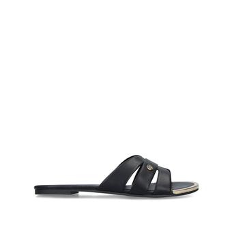 Dallas Black Flat Sandals from Miss KG