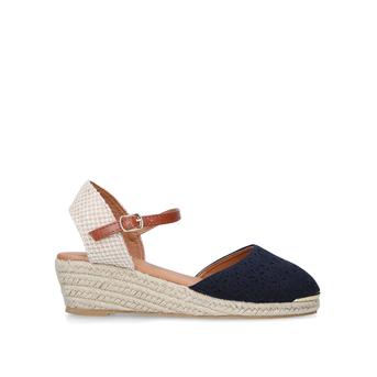 Dea Navy Espadrille Wedge Sandals from Miss KG