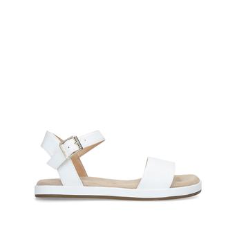 Donna White Flat Sandals from Miss KG