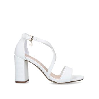 Phoenix White Block Heel Sandals from Miss KG