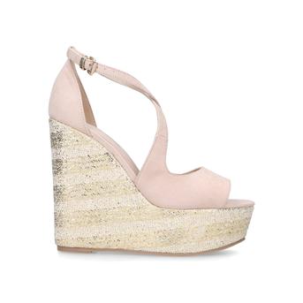 Ziggy Nude Suedette Espadrille Wedge Sandals from Miss KG