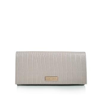 Kareless Taupe Croc Print Clutch Bag from Carvela