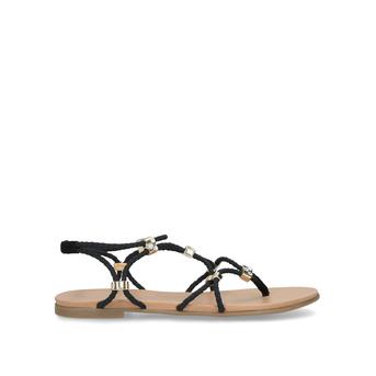 Acer Black Embellished Flat Sandals from Carvela