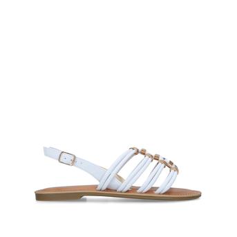 Birkby White Embellished Flat Sandals from Carvela