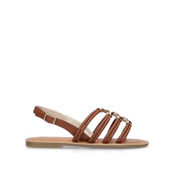 Birkby Tan Embellished Flat Sandals from Carvela