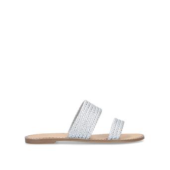 Axe Silver Woven Sliders from Carvela