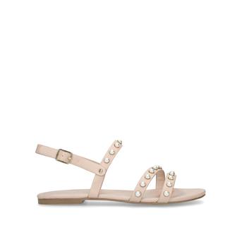 Broker Nude Studded Flat Sandals from Carvela