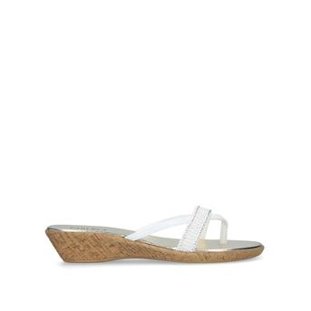 Liv White Embellished Wedge Sandals from Carvela Comfort