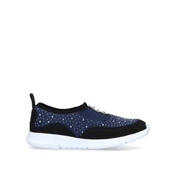 Chrissy Navy Embellished Slip On Trainers from Carvela Comfort
