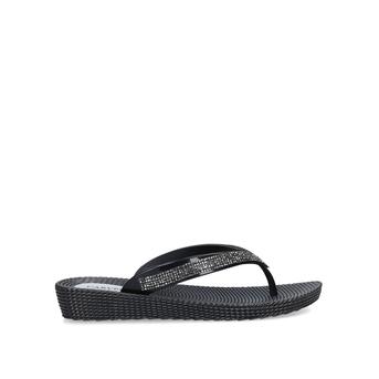 Sebastian Black Embellished Flip Flops from Carvela Comfort