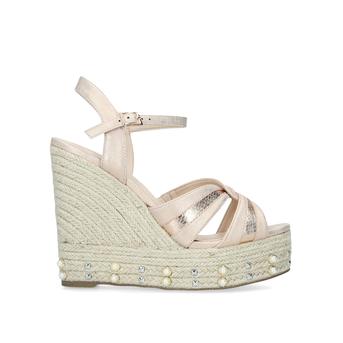 Dani Nude Studded Espadrille Wedge Sandals from Miss KG