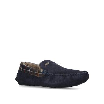 mens navy barbour slippers