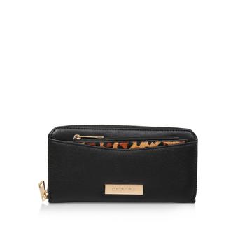 Alia Pocket Detail Wallet Black And Leopard Print Purse from Carvela