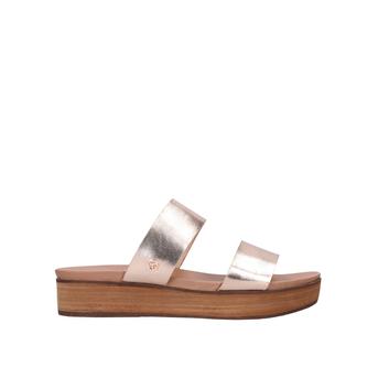 Robby Rose Gold Metallic Flatform Sandals from KG Kurt Geiger