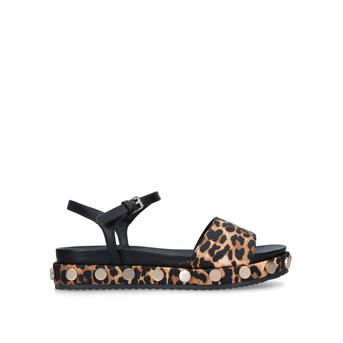 Ripple Leopard Print Studded Flatform Sandals from KG Kurt Geiger