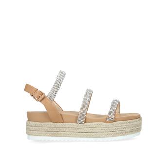 Rapid Nude Flatform Embellished Sandals from KG Kurt Geiger