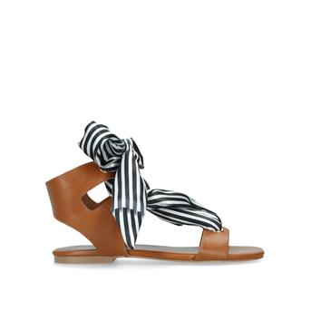 Rose Tan Sandals With Striped Ties from KG Kurt Geiger