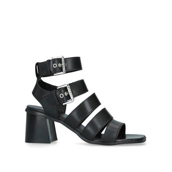 Astute Black Leather Flared Heel Sandals from Carvela