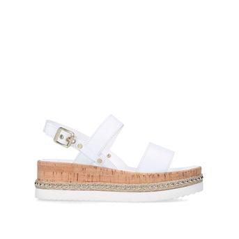 Krash White Embellished Flatform Sandals from Carvela