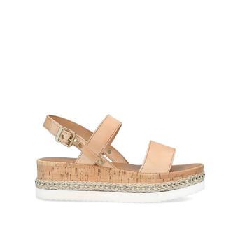 Krash Tan Embellished Flatform Sandals from Carvela