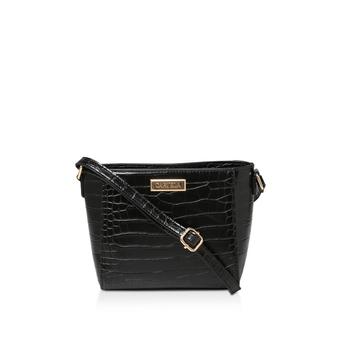 Donnie Small Cross Body Black Croc Effect Cross Body Bag from Carvela