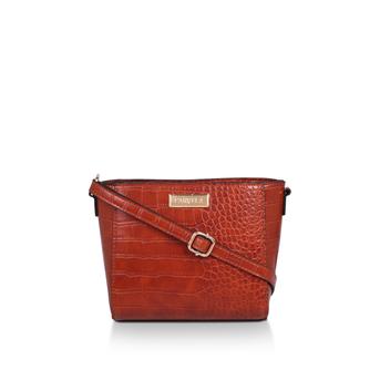 Donnie Small Cross Body Tan Croc Effect Cross Body Bag from Carvela