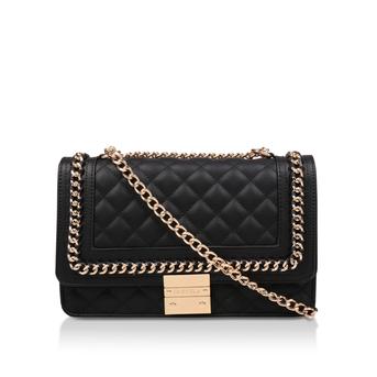 Large Bailey Chain Bag Black Quilted Chain Shoulder Bag from Carvela