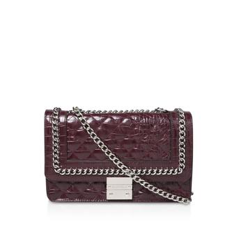Large Bailey Wine Croc Print Detail Shoulder Bag from Carvela