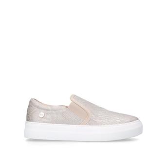 Kady Metallic Snake Print Slip On Trainers from Miss KG