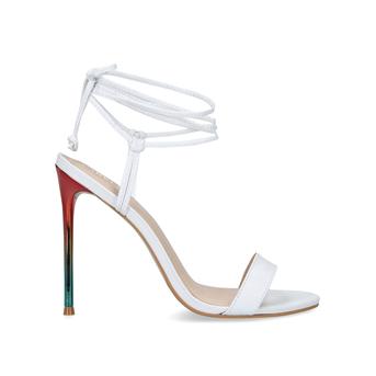 Glaze White Stiletto Rainbow Heel Sandals from Carvela