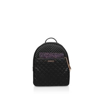 Spiros Black Quilted Backpack With Detachable Clutch Bag from Aldo