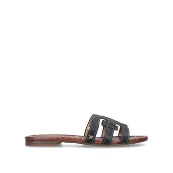 Bay Black Leather Flat Sandals from Sam Edelman