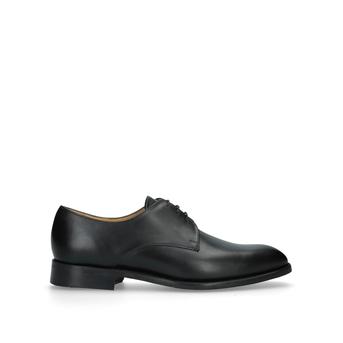 St  Austell Plain Derby Black Leather Brogue Shoes from Barkers