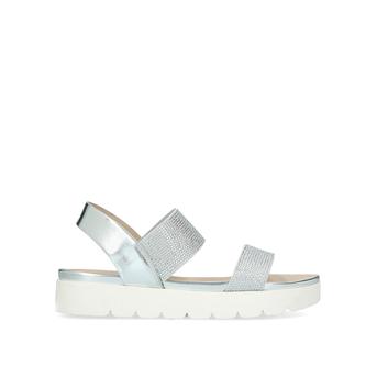 Voan Metallic Silver Studded Sandals from Aldo