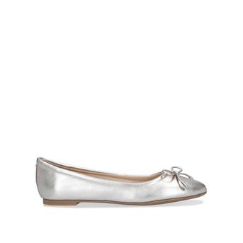 Unelamma Metallic Silver Ballerina Pumps from Aldo